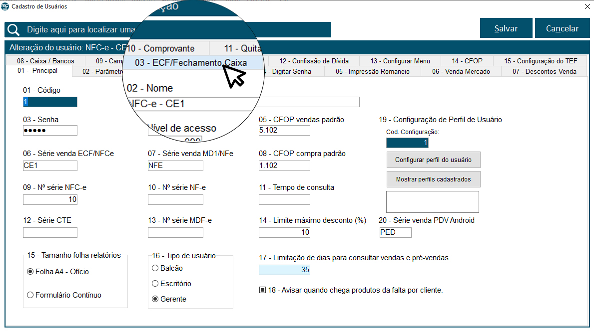 informações obrigatórias na Tray